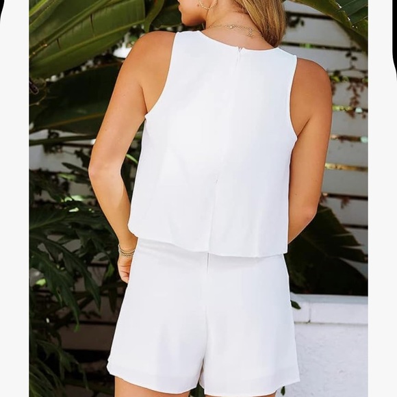 White Ruffle Romper - Picture 2 of 3